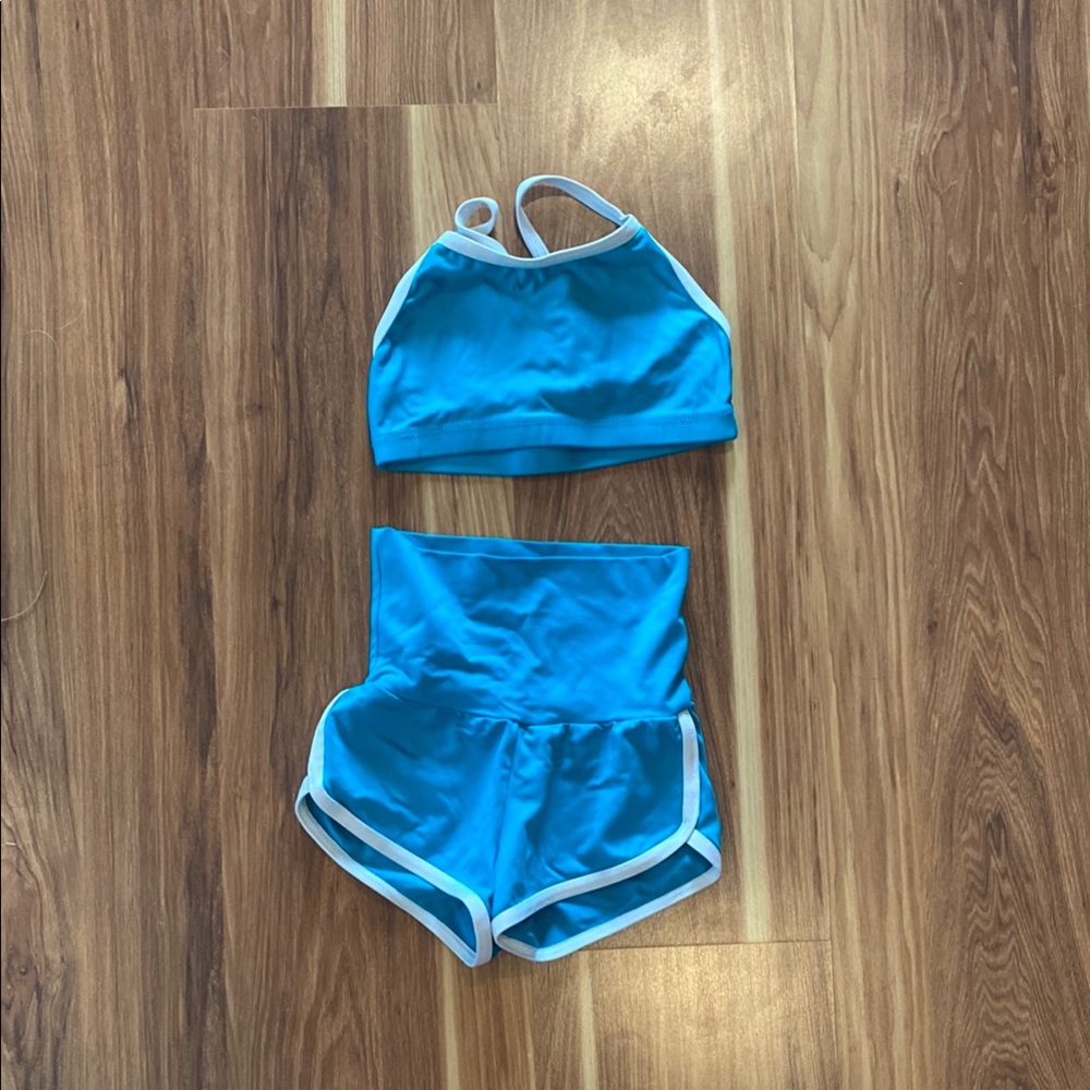 Motionwear Blue and White Kids Matching Set